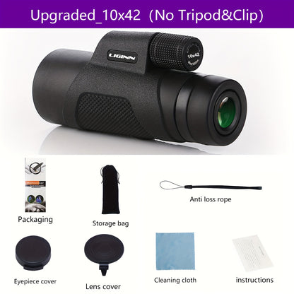 10x42 Monocular Telescope for Adults, HD Portable Scope for Bird Watching & Hiking