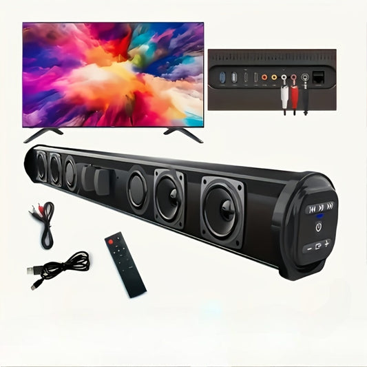 4D Surround Sound Bar with Subwoofer  Wireless & Wired Home Theater Speakers