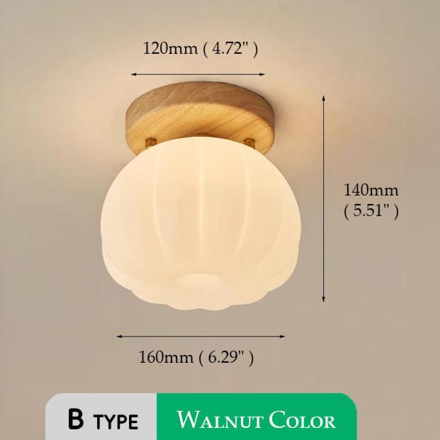 Moktan Sabai Pumpkin Flush Mount Ceiling Light Modern Round LED Ceiling Lamp