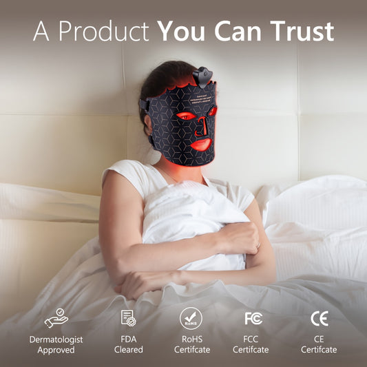 Anti-Aging LED Face Mask - FDA Cleared Red Light Therapy at Home for you