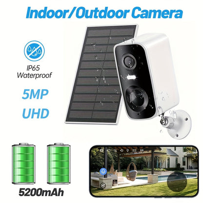 Moktan Sabai - 5MP Solar Security Camera with 360° View & AI Detection