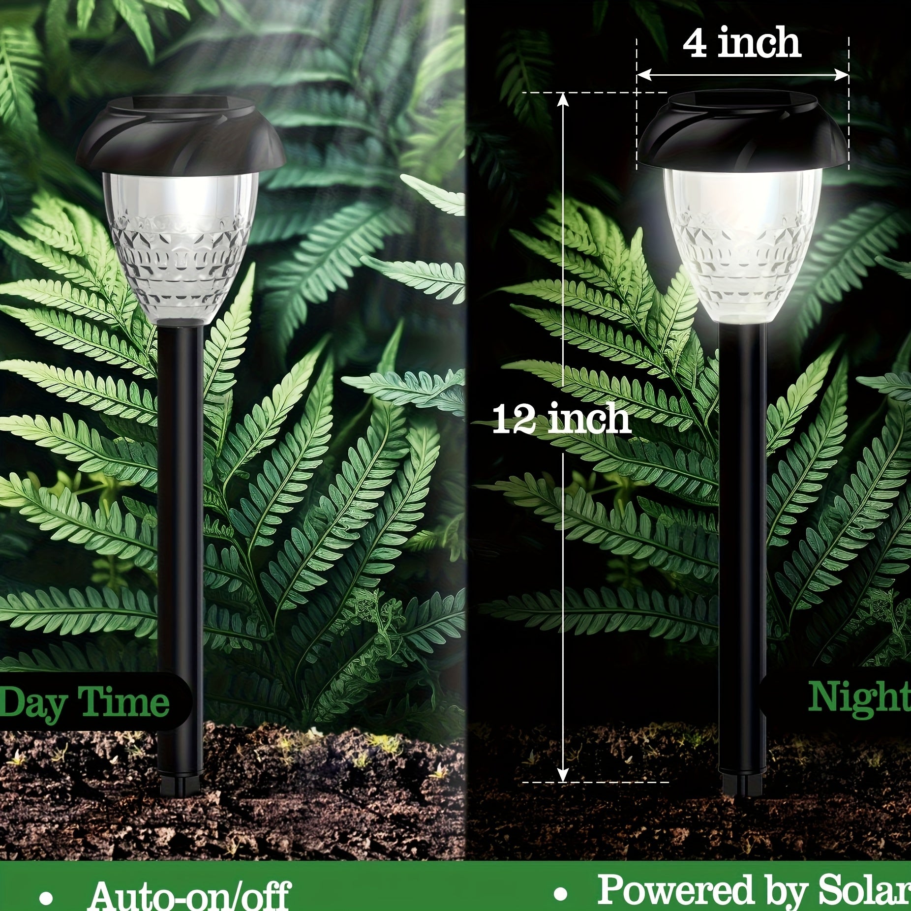 Moktan Sabai 10-Pack Solar Pathway Lights – Bright White LED, Auto On/Off, Mandala Pattern Moktan Sabai
