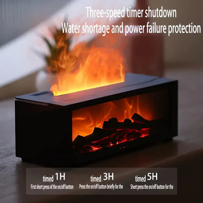 USB-Powered Fireplace Air Freshener with LED Flame Effect for Home & Office