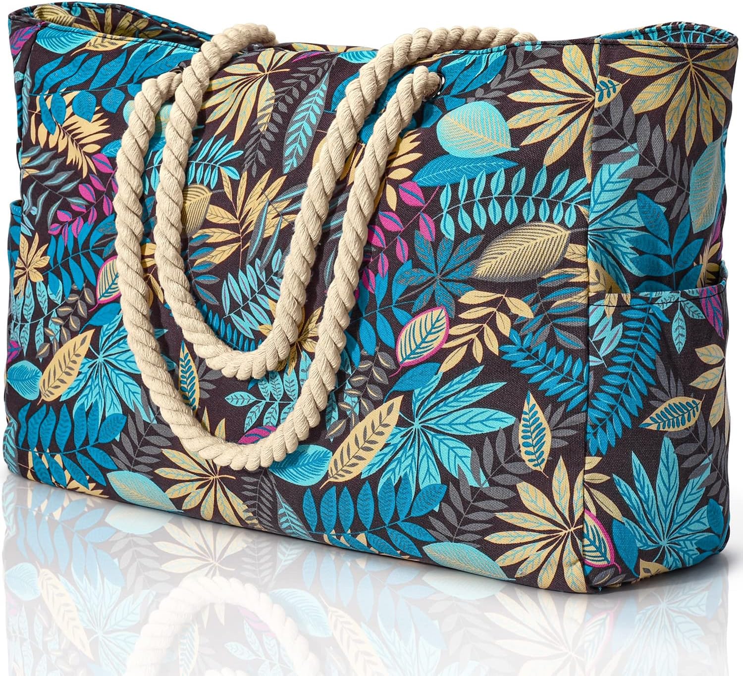 Moktan Sabai Waterproof Oversized Beach Tote Bag 20L Sandproof Zip Travel Carryall