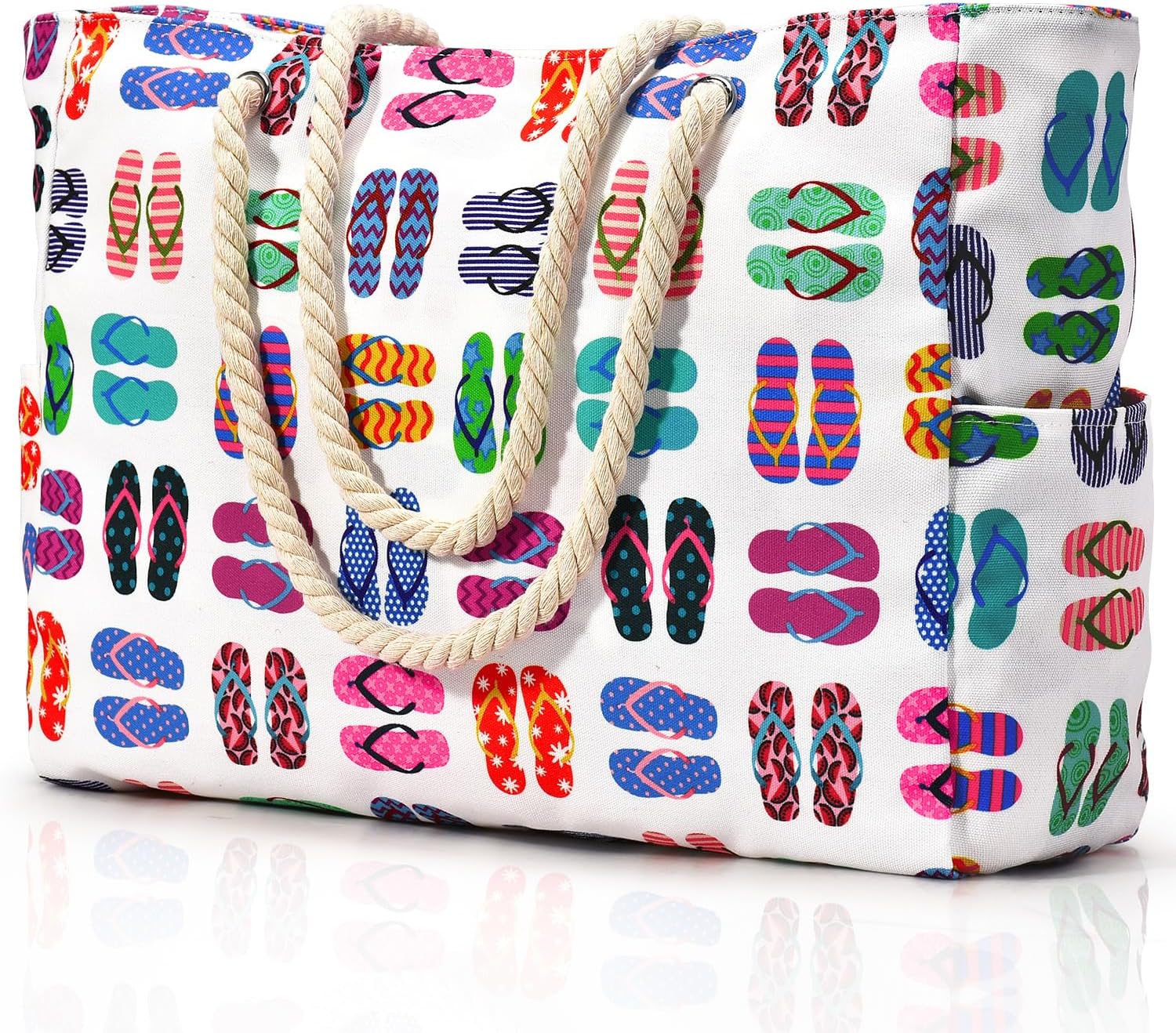 Moktan Sabai Waterproof Oversized Beach Tote Bag 20L Sandproof Zip Travel Carryall