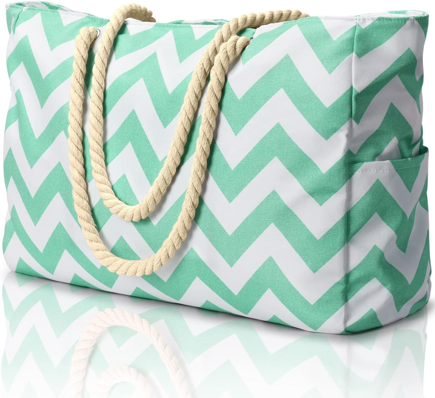 Moktan Sabai Waterproof Oversized Beach Tote Bag 20L Sandproof Zip Travel Carryall