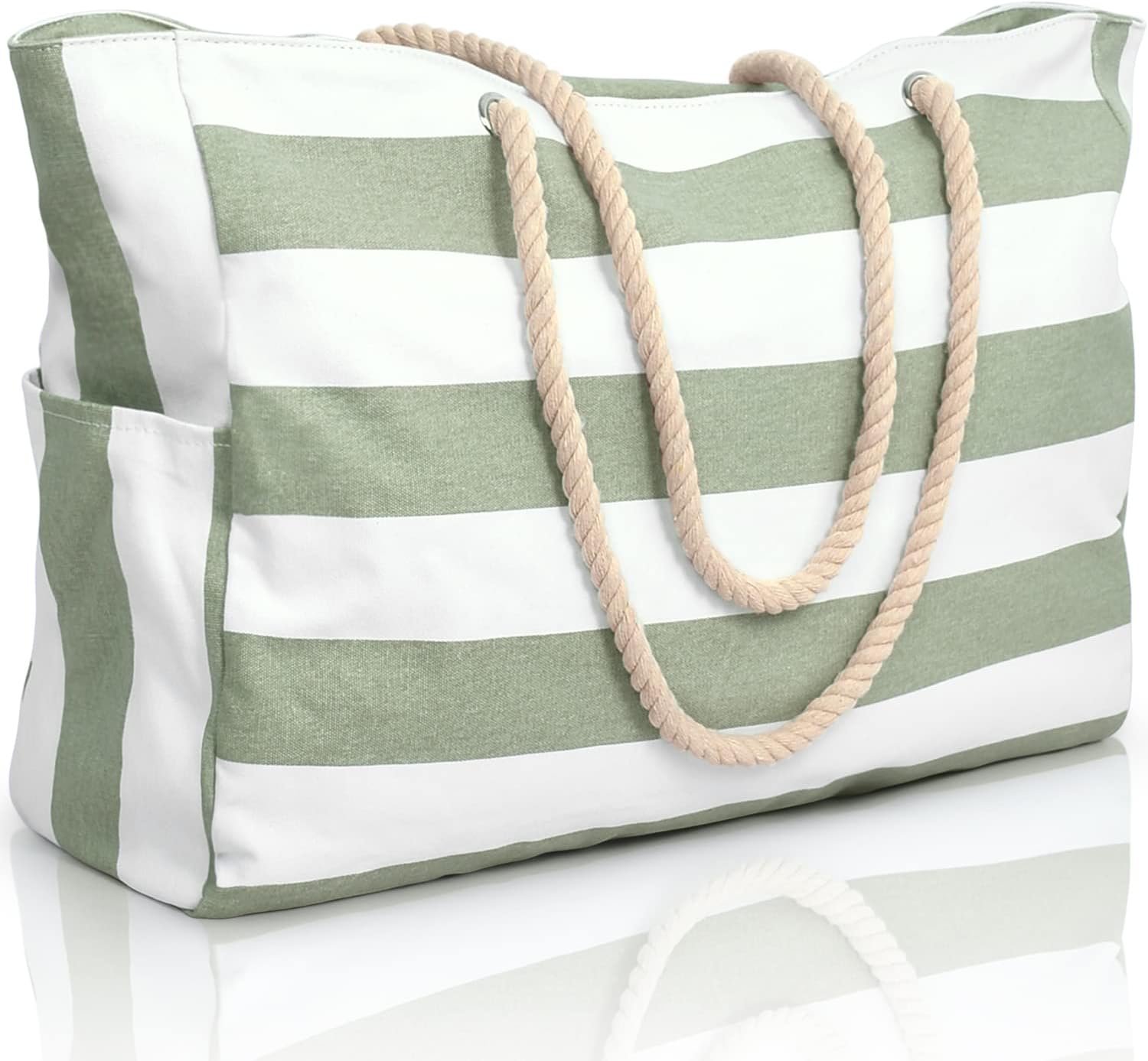 Moktan Sabai Waterproof Oversized Beach Tote Bag 20L Sandproof Zip Travel Carryall