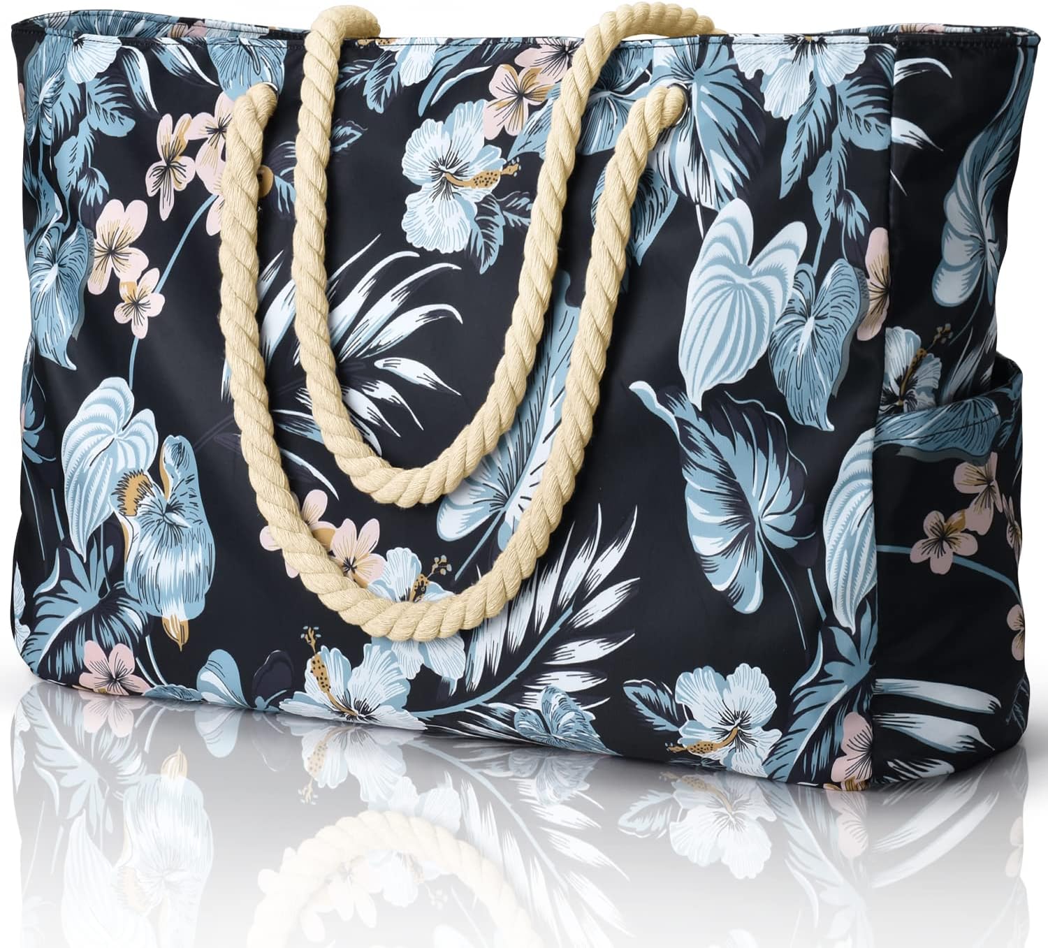 Moktan Sabai Waterproof Large Tote Bag with Zipper & Bottle Pockets