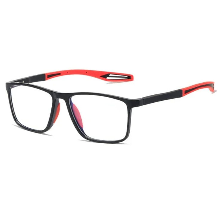 Moktan Sabai Progressive Reading Glasses Titanium Frame Blue Light Blocking Multifocal Eyeglasses Red