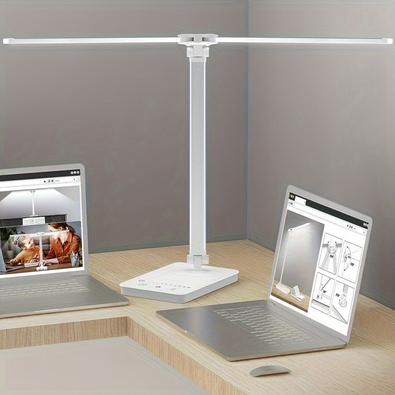 Moktan Sabai Adjustable LED Desk Lamp – Touch Dimmable Gooseneck Light for Office & Reading White