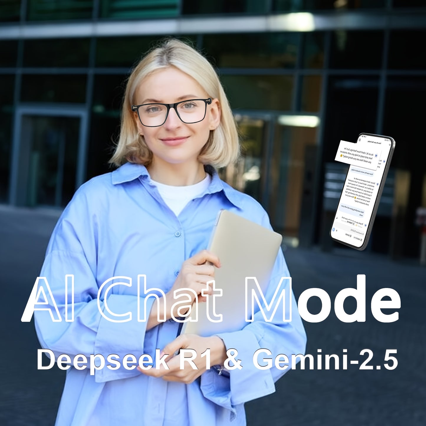 AI Smart Glasses with Real-Time Translation, Music, GPT, and HD Voice Calls