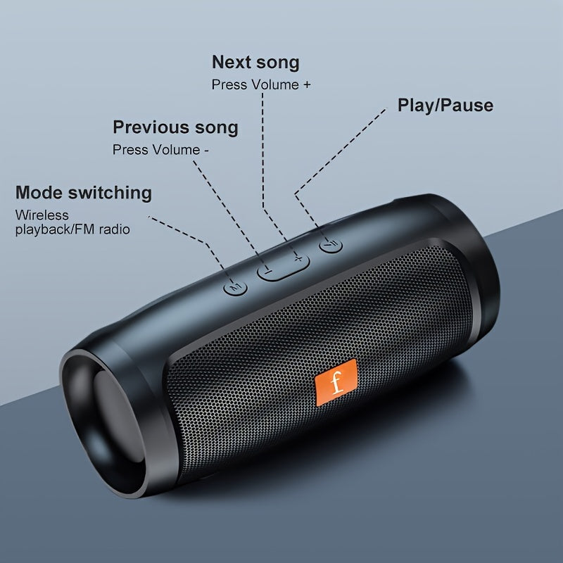 Wireless Bluetooth Speaker with Dual Subwoofer, Loud Surround Sound for Home & Car