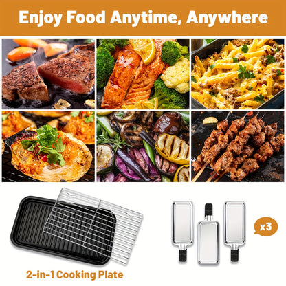 1500W Smokeless Indoor Grill with Hot Pot – Non-Stick Griddle, Temp Control, BBQ