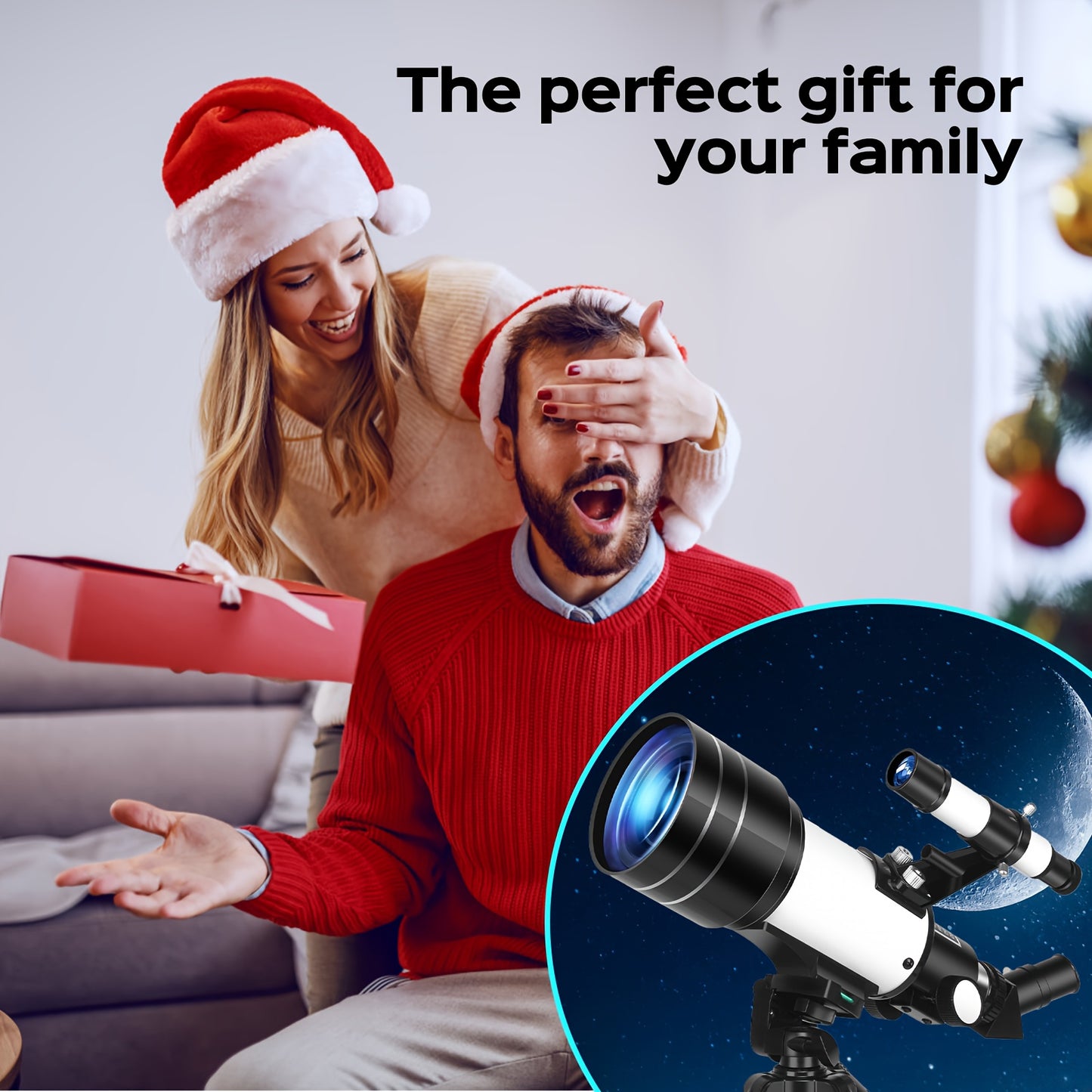1150X Telescope for Adults, 70mm Refractor with Tripod, Phone Mount, Barlow