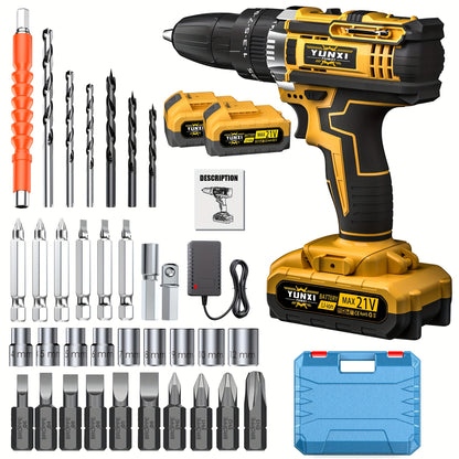 21V Cordless Impact Wrench Drill – Brushless, 4000mAh, Kit w/ Case & Sockets