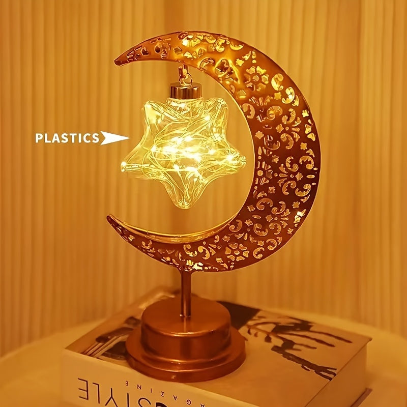 Moktan Sabai Crescent Moon LED Table Lamp – Festive Decorative Light for Home & Celebration