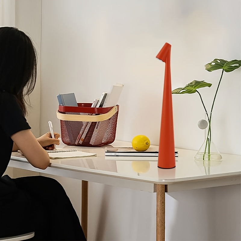 Moktan Sabai Rechargeable Touch LED Table Lamp – 3 Color Dimmable Light for Reading & Bedroom