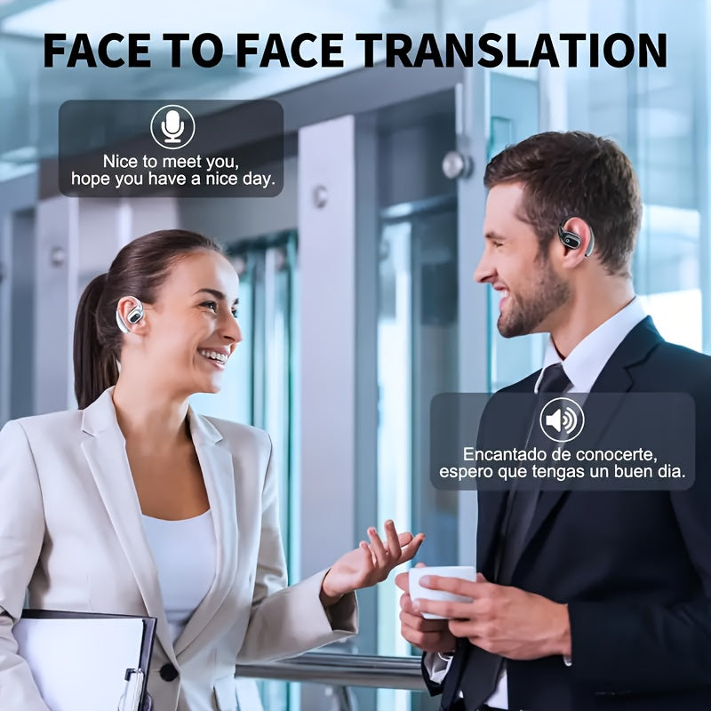 Moktan Sabai AI Translator Earbuds - Real-Time Simultaneous Interpretation for Business & Travel