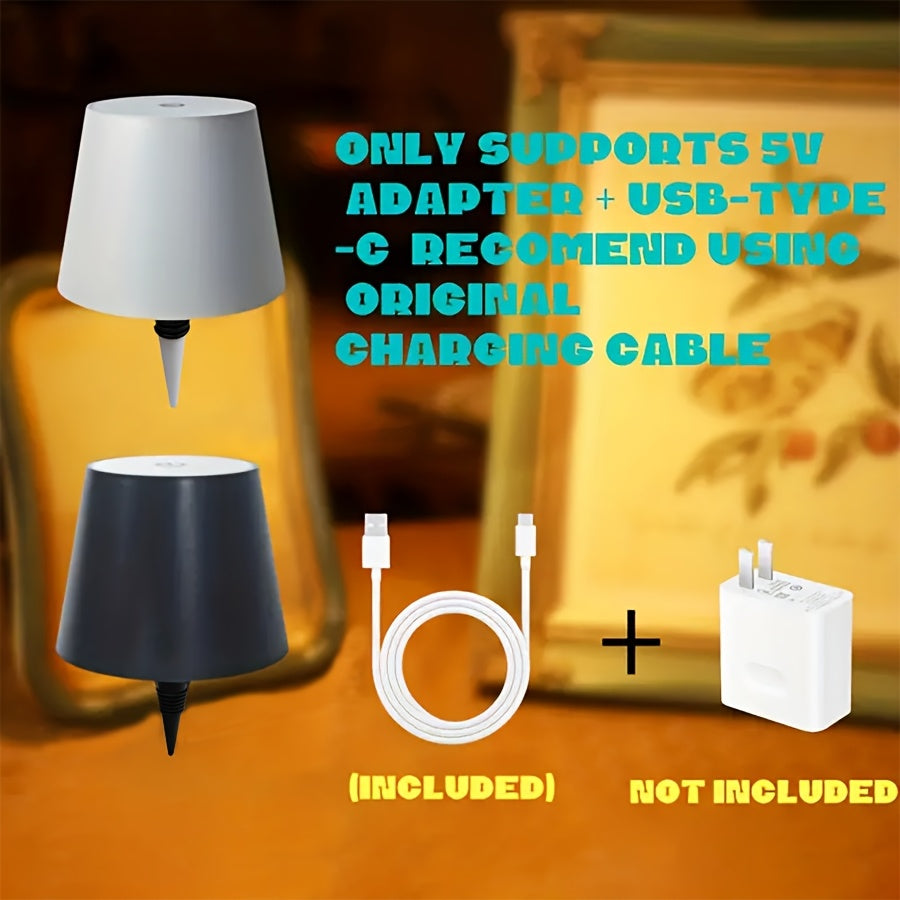 Moktan Sabai Wireless Bottle Lamp – Rechargeable 3-Color Dimmable Touch LED Light for Bars