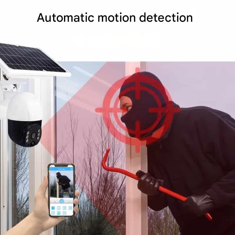 Moktan Sabai DualGuard Solar 4K Wireless Security Camera with Triple Lens & 10x Zoom