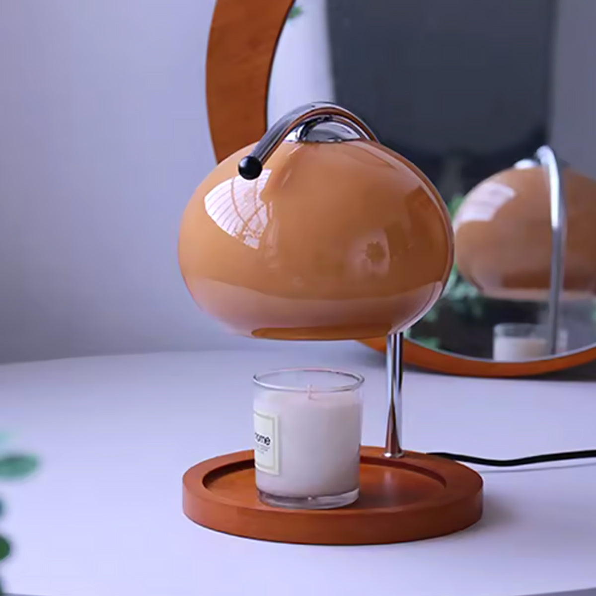 Moktan Sabai Retro Glass Candle Warmer Lamp | Dimmable Aromatherapy Light for Elegant Home Fragrance