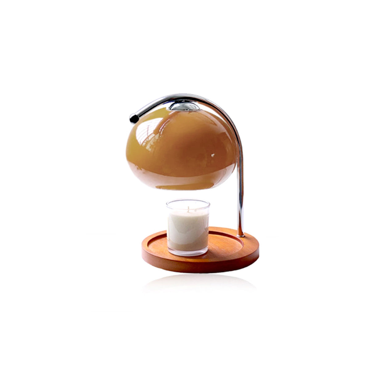 Moktan Sabai Retro Glass Candle Warmer Lamp | Dimmable Aromatherapy Light for Elegant Home Fragrance Brown Corded
