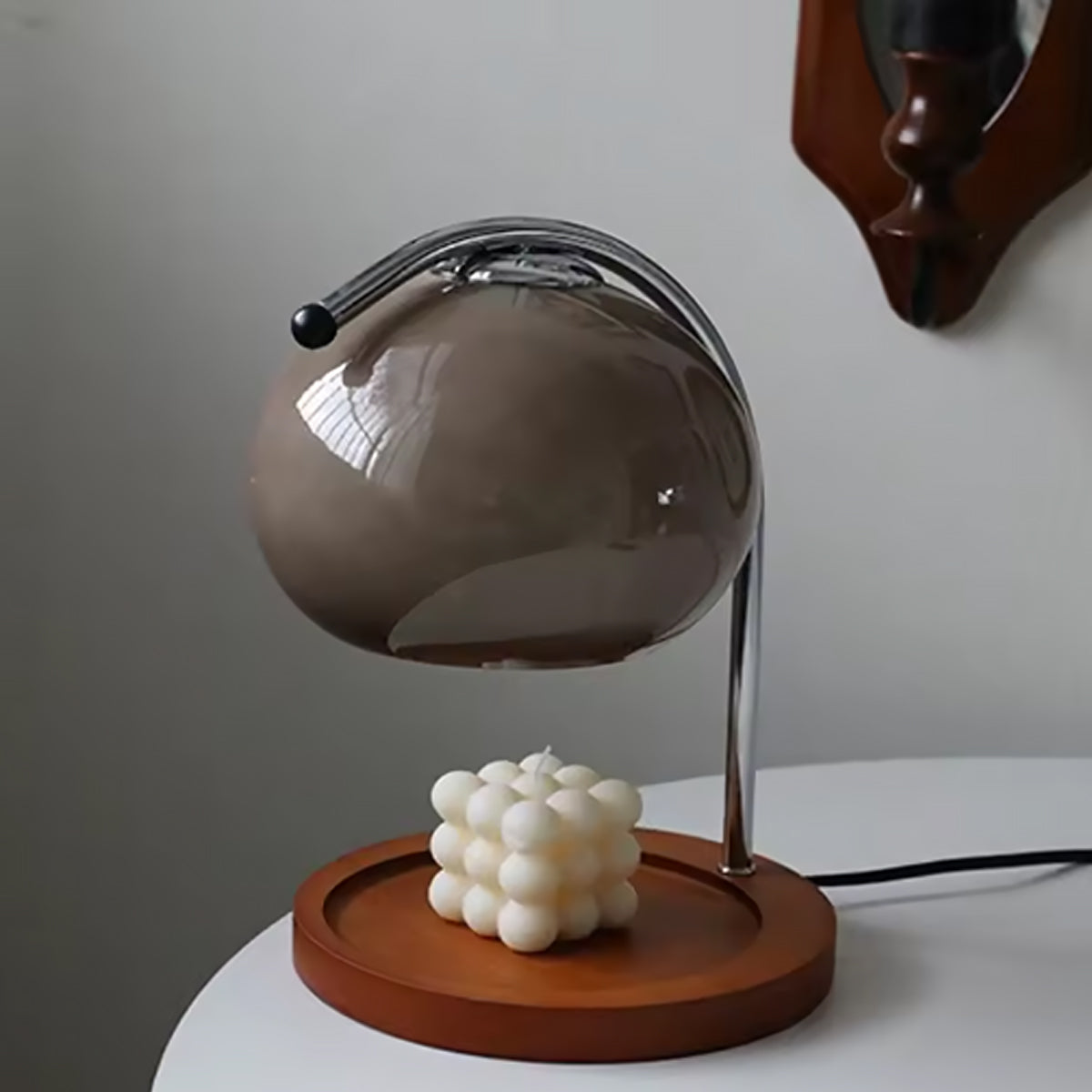 Moktan Sabai Retro Glass Candle Warmer Lamp | Dimmable Aromatherapy Light for Elegant Home Fragrance