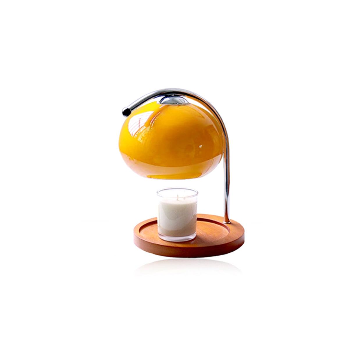 Moktan Sabai Retro Glass Candle Warmer Lamp | Dimmable Aromatherapy Light for Elegant Home Fragrance Yellow Corded