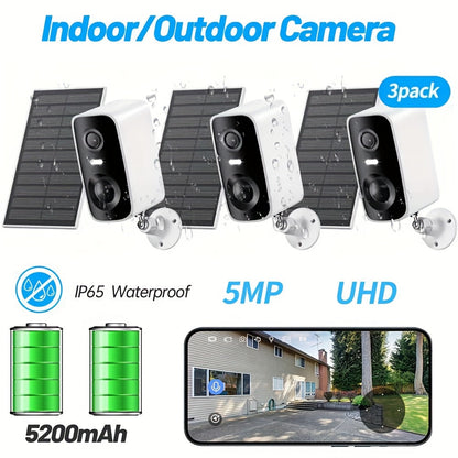 Moktan Sabai - 5MP Solar Security Camera with 360° View & AI Detection