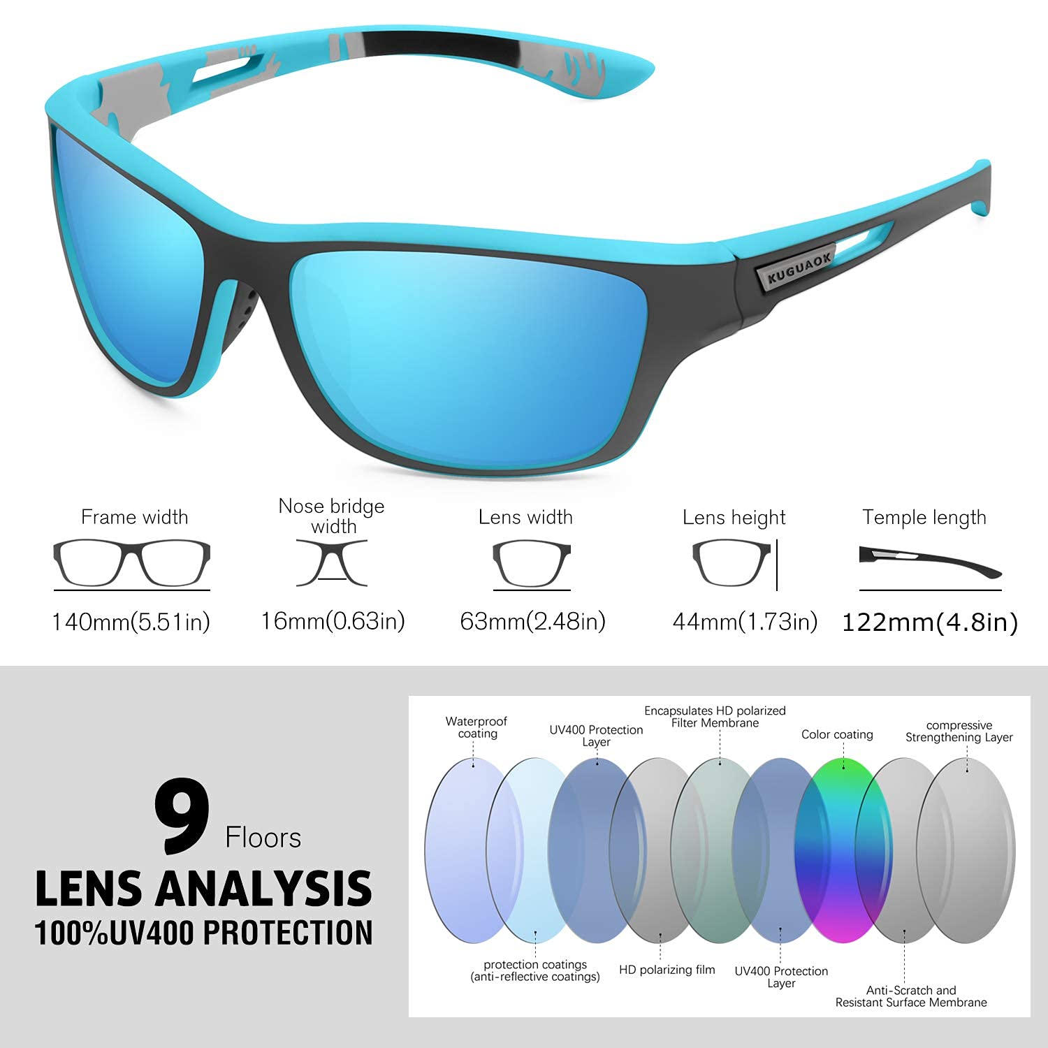 Moktan Sabai Photochromic Polarized Sunglasses UV400 Protection Anti-Glare Outdoor Sports