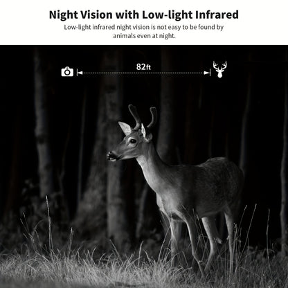 4K Hunting Trail Camera with 4G Live View - Solar Powered, 0.2s Trigger & Auto Night Vision
