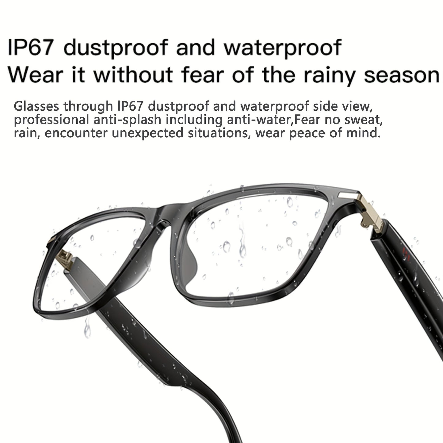 AI Smart Glasses with Real-Time Translation, Music, GPT, and HD Voice Calls