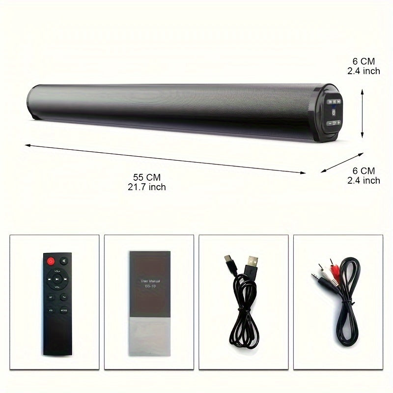 4D Surround Sound Bar with Subwoofer  Wireless & Wired Home Theater Speakers