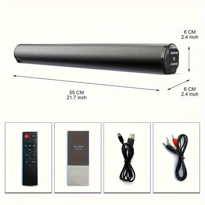 4D Surround Sound Bar with Subwoofer  Wireless & Wired Home Theater Speakers