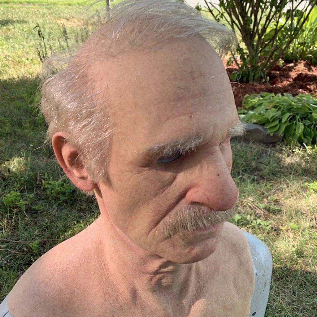 Moktan Sabai Realistic Old Man Halloween Mask