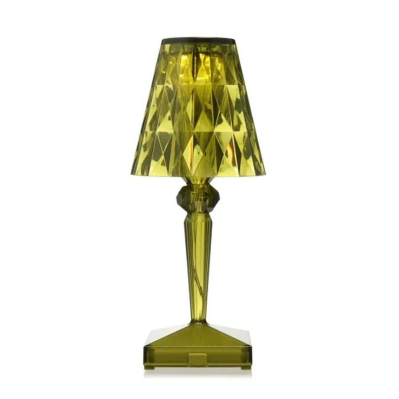 Moktan Sabai Crystal Table Lamp Luxury Bedside Nightstand Glam Lighting Decor Green