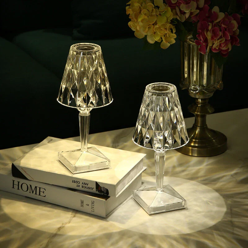 Moktan Sabai Crystal Table Lamp Luxury Bedside Nightstand Glam Lighting Decor