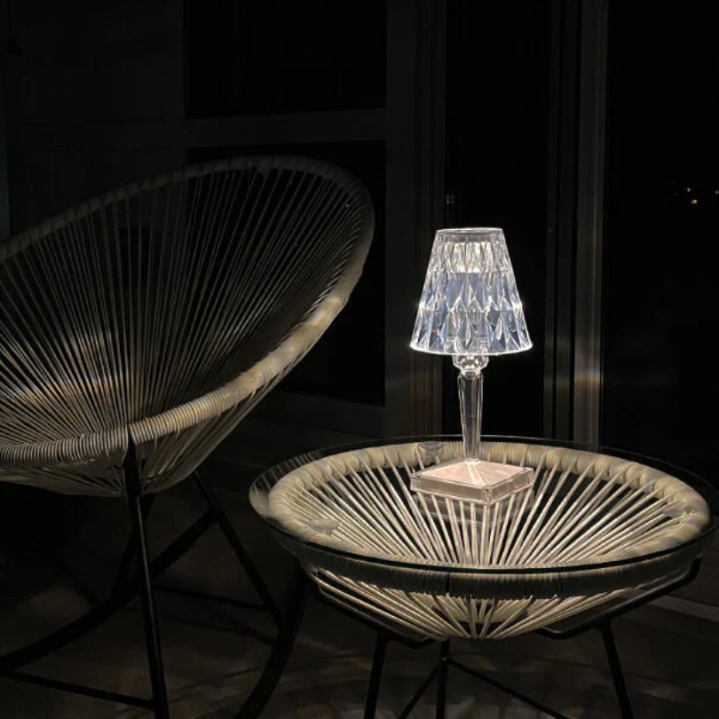 Moktan Sabai Crystal Table Lamp Luxury Bedside Nightstand Glam Lighting Decor
