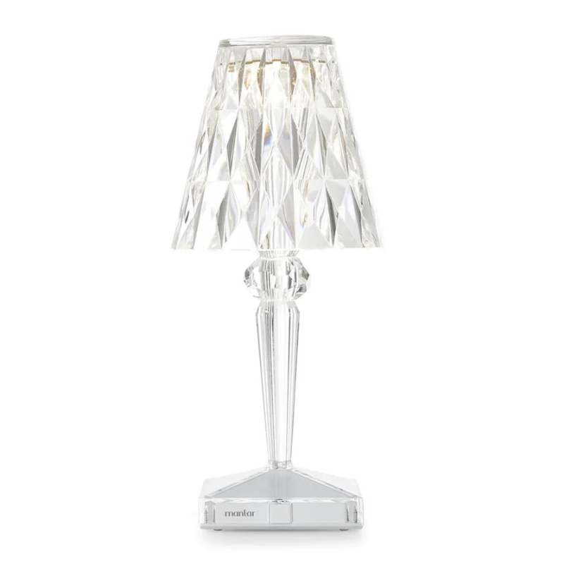Moktan Sabai Crystal Table Lamp Luxury Bedside Nightstand Glam Lighting Decor Transparent