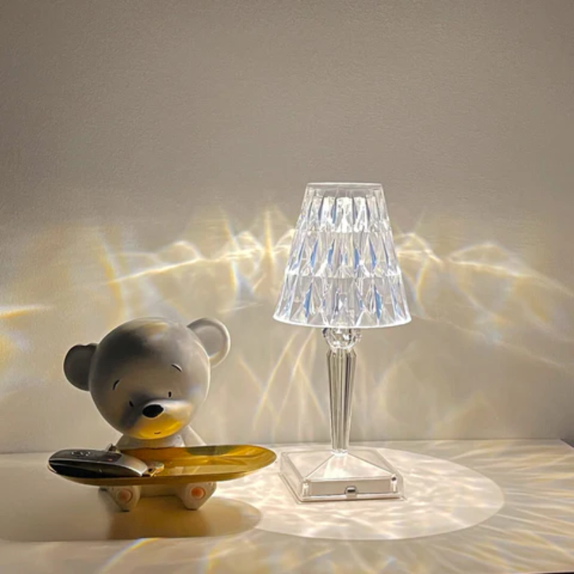 Moktan Sabai Crystal Table Lamp Luxury Bedside Nightstand Glam Lighting Decor
