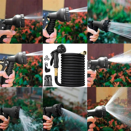 Moktan Sabai Expandable Garden Hose Flexible Water Hose with 8 Spray Nozzle Lightweight