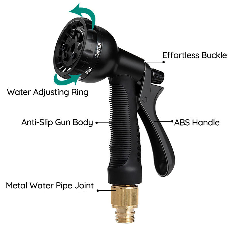 Moktan Sabai Expandable Garden Hose Flexible Water Hose with 8 Spray Nozzle Lightweight