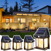 Moktan Sabai Solar Wall Lights Outdoor – Motion Sensor Dusk to Dawn LED for Yard, Door, Garden