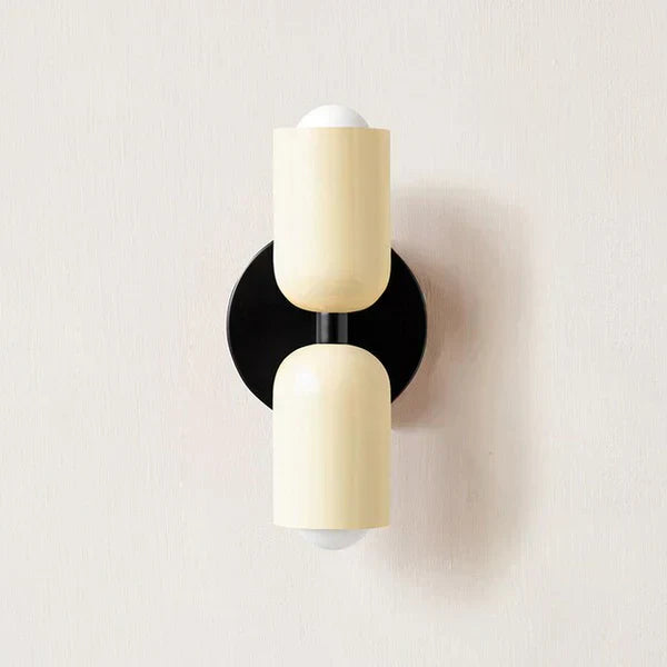 Moktan Sabai Modern Metal Cylinder LED Wall Sconce 2-Light Warm White White 120 Volts