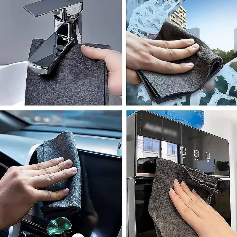 Moktan Sabai Microfiber Cleaning Cloths 10 Pack Lint Free Reusable Towels for Car Kitchen Glass