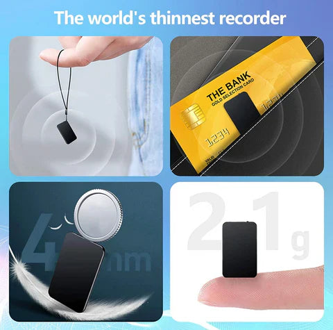 Moktan Sabai Ultra-Compact Mini Voice Recorder 16GB Voice-Activated USB Rechargeable