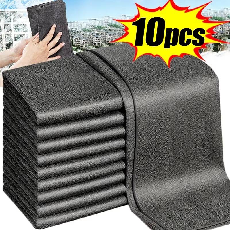 Moktan Sabai Microfiber Cleaning Cloths 10 Pack Lint Free Reusable Towels for Car Kitchen Glass