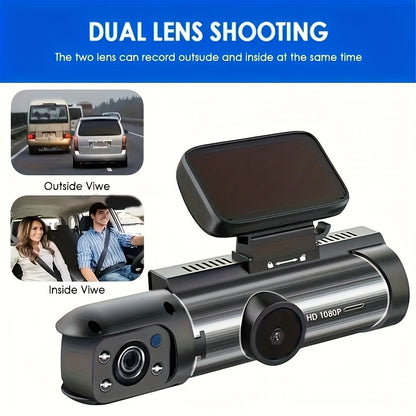 Dash Cam for Rideshare Drivers - Front & Cabin Cam with IR Night Vision