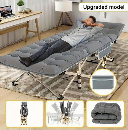 75 Folding Camping Bed – Heavy Duty Outdoor Guest Cot, 450–500lbs, Portable w/ Bag