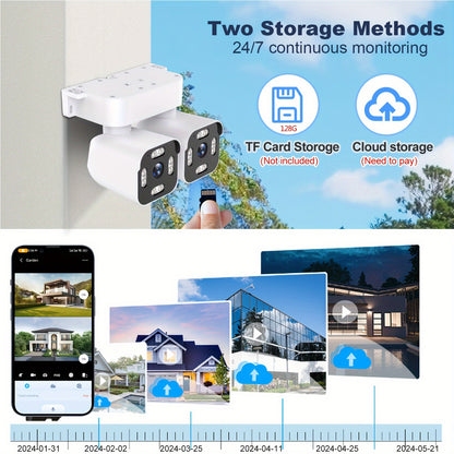 Dual Lens WiFi PTZ Camera – Outdoor Security, Night Vision, Motion, 2-Way Audio Moktan Sabai